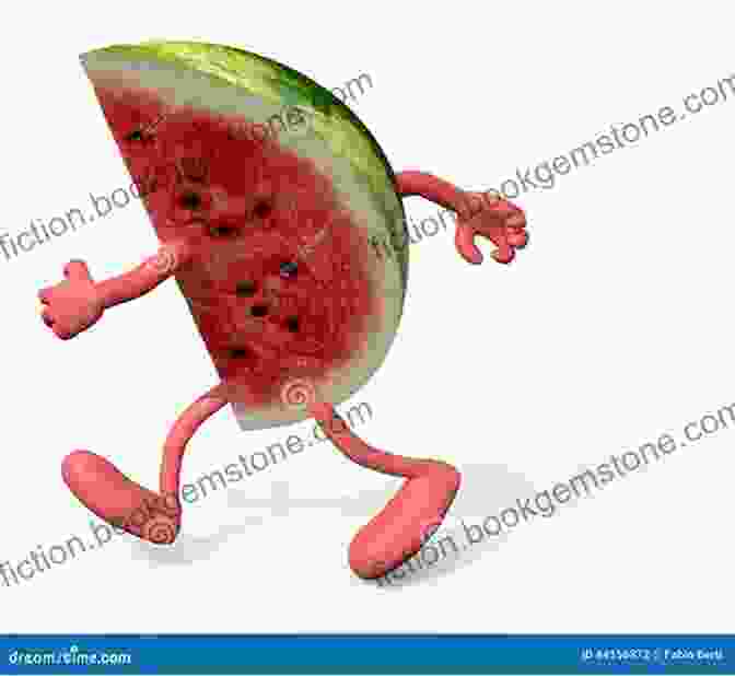 A Friendly Watermelon Slice With Arms And Legs 100 Step By Step Adorable Food Cartoons (How To Draw)