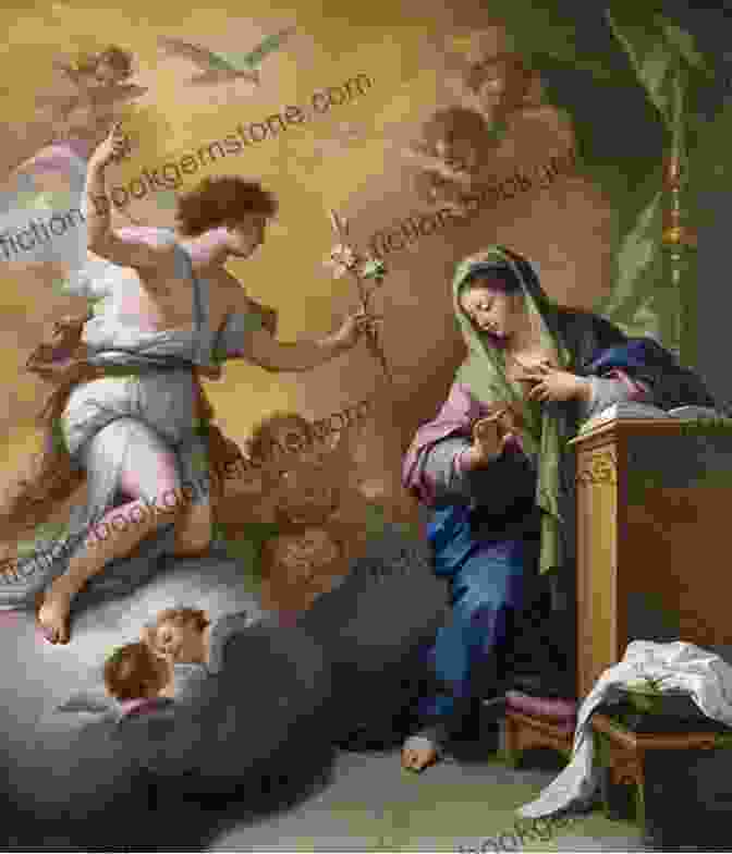 A Gothic Painting Depicting The Annunciation. The History Of Italian Painting