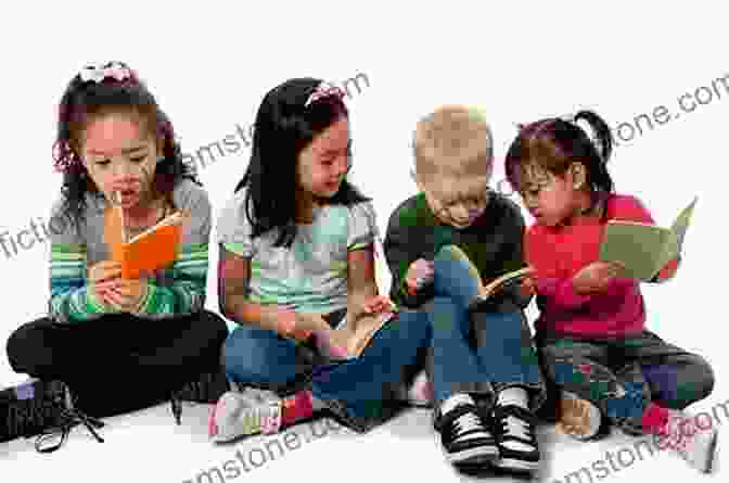 A Group Of Children Reading Books And Smiling. Children Of The New World: Stories