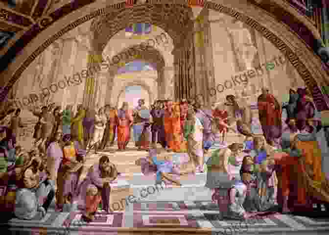 A High Renaissance Painting Depicting The School Of Athens. The History Of Italian Painting
