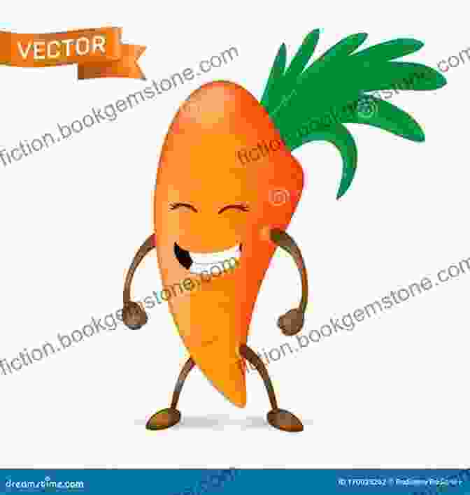 A Smiling Carrot With Arms And Legs 100 Step By Step Adorable Food Cartoons (How To Draw)
