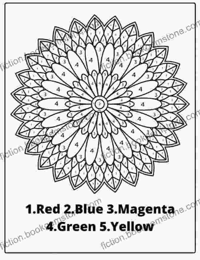 A Vibrant And Intricate Mandala Colored By Number Mandala Color By Number For Adults