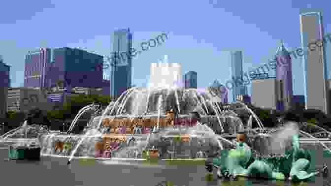 Buckingham Fountain, Located In The Heart Of Grant Park, Is A Magnificent Water Spectacle And A Popular Tourist Attraction. Living Landmarks Of Chicago: Tantalizing Tales And Skyscraper Stories Bringing Chicago S Landmarks To Life