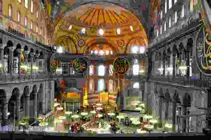 Interior Shot Of The Hagia Sophia With Its Magnificent Dome And Intricate Mosaics. For 91 Days In Istanbul Michael Powell