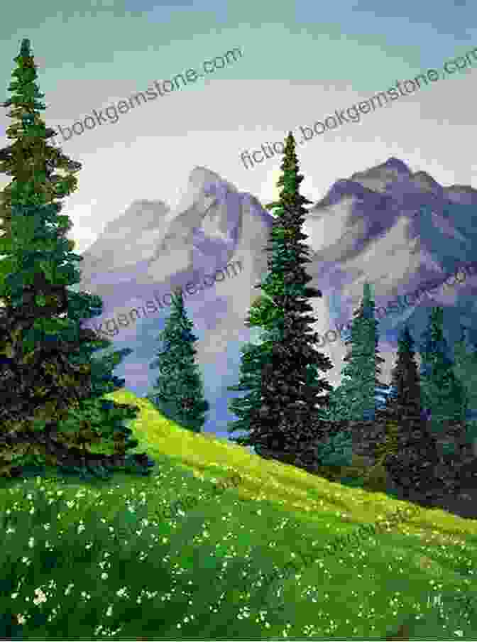 Painting Trees And Mountains In A Landscape With A Combination Of Wet On Dry And Dry On Dry Techniques. Learn Watercolour Landscapes Quickly (Learn Quickly)